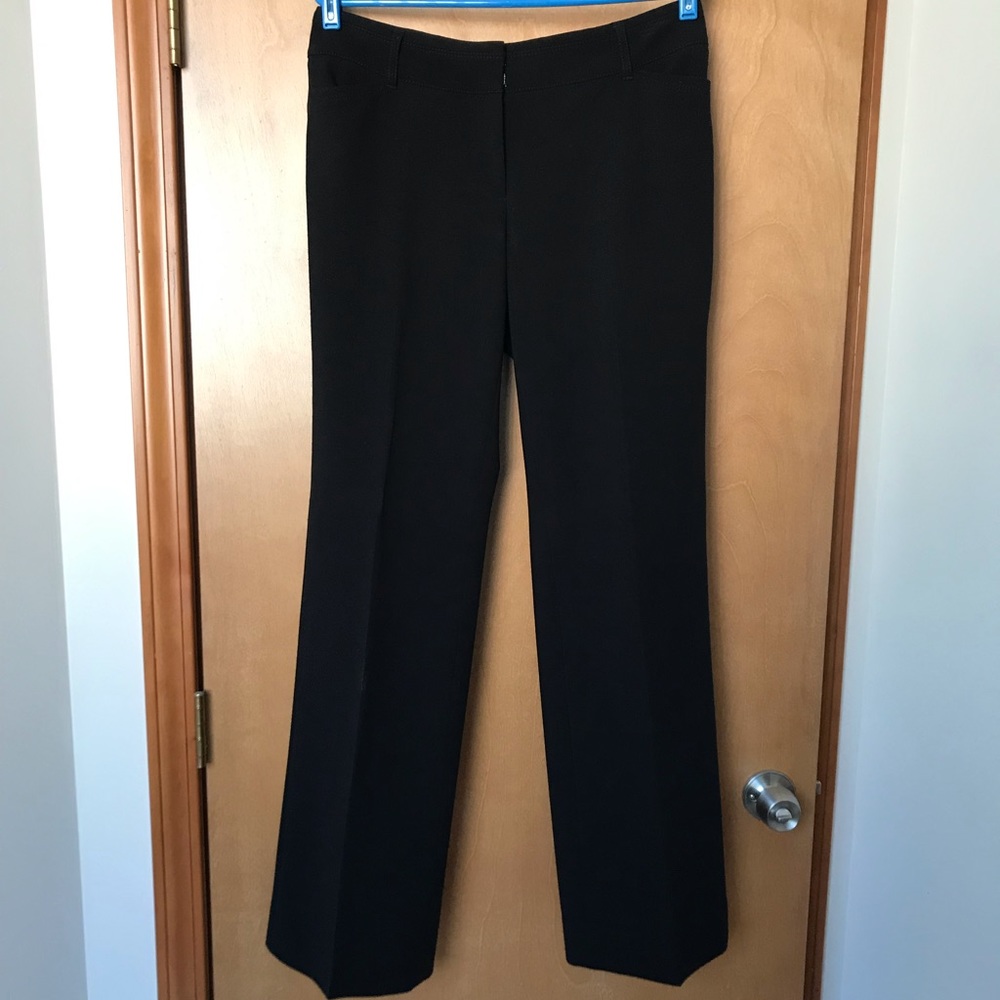 Black slacks. BLACK/WHITE. 8 Regular
